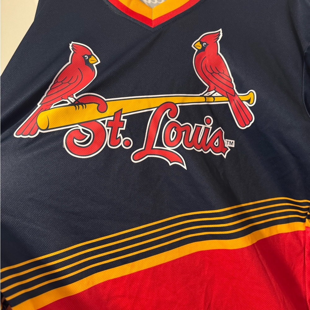Blue and Red Jerseys with Classic Cardinals Logo